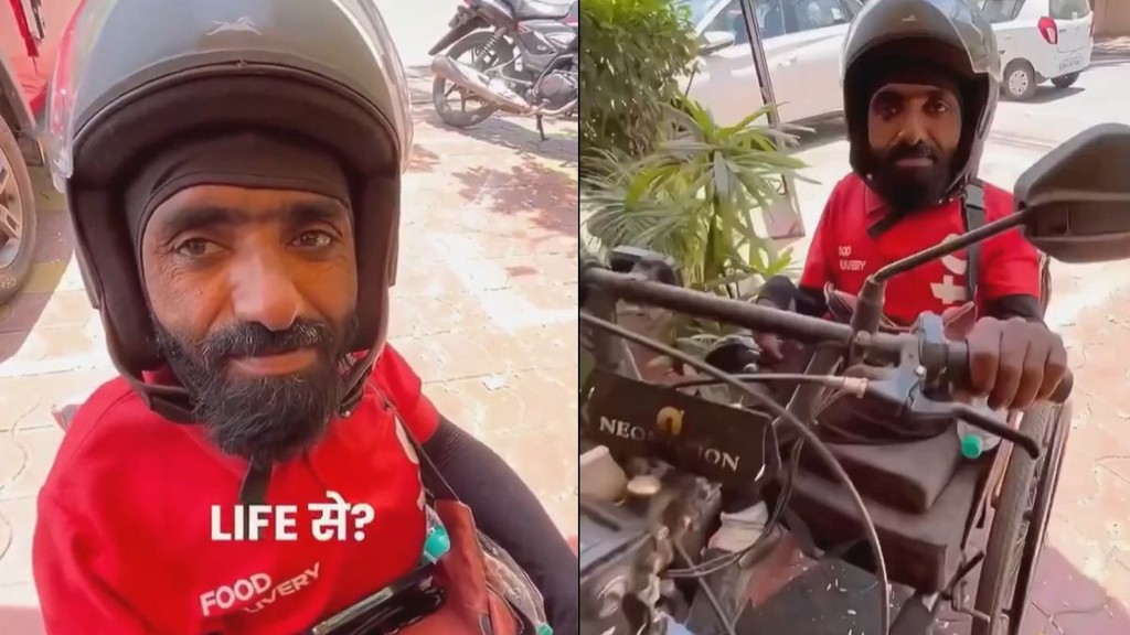 Specially Abled Zomato delivery agent gives life lesson in most simple way viral video moves internet
