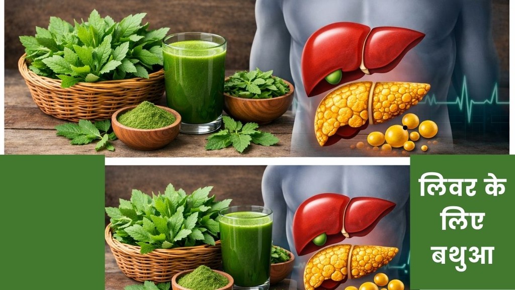 Bathua for Fatty Liver reversal, Benefits of Bathua for Liver health, How to detox liver with Bathua, फैटी लिवर के लिए बथुआ के फायदे, बथुआ से लिवर की सफाई, Chenopodium album benefits for liver, Natural remedies for Fatty Liver, Winter superfoods for liver detox,