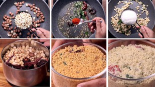 Coconut chutney premix recipe | Peanut chutney premix recipe | Instant chutney powder recipe