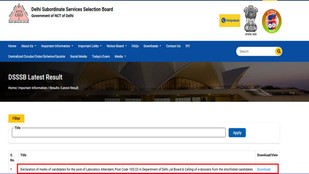 dsssb, dsssb result, dsssb laboratory attendant, dsssb.delhi.gov.in