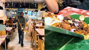 waiter serves food on shovel viral video angers netizens