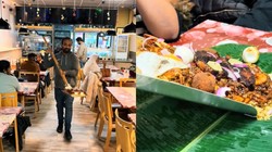 फावड़े पर खाना लेकर आया वेटर, Viral Video ने इंटरनेट पर छेड़ी बहस, यूजर्स बोले – यह आधुनिकता नहीं अन्न का अपमान है