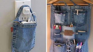 old jeans, home decor, home decor ideas, Unique DIY ideas , old jeans home decor