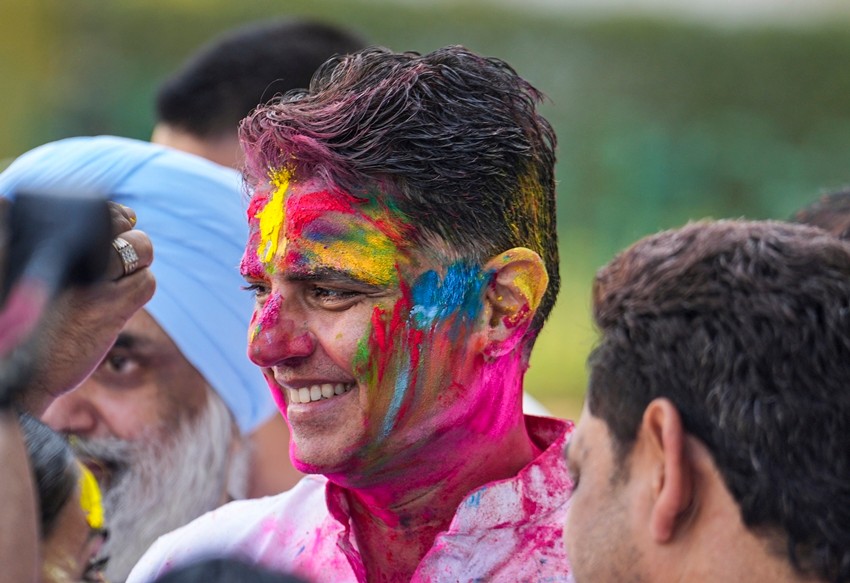 Sachin Pilot on Holi festival in Delhi