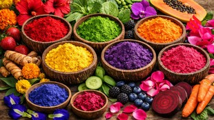 How to make natural holi colors at home, DIY Organic Gulal making process