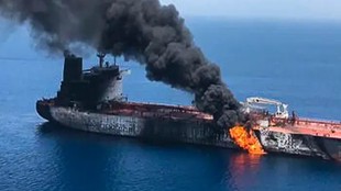 oil tanker attack, Hormuz Strait oil spill