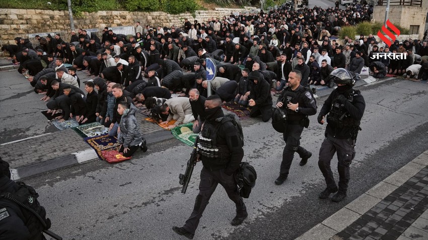 Palestinians Offer Eid Prayers Outside Al-Aqsa Amid Israeli Restrictions