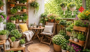 mini garden ideas, small balcony garden ideas, balcony mini garden