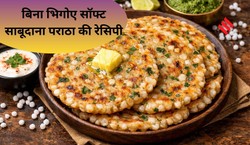 नावरात्रि में बिना भिगोए मिनटों में बनाएं सॉफ्ट साबूदाना पराठा