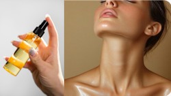 डीप नेक का स्लीवलेस पहनते समय स्किन करेगी शाइन, घर पर इस तरह बनाएं Shimmer Body Oil, पैच टेस्ट जरूर करें