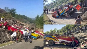 जम्मू-कश्मीर के उधमपुर में दर्दनाक हादसा, खाई में गिरी बस, 16 की मौत, 20 घायल, देखें तस्वीरें