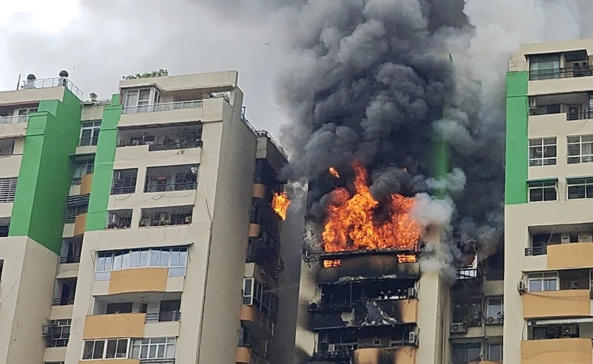 Residential building fire India