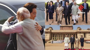 राष्ट्रपति मुर्मू और पीएम मोदी ने किया दक्षिण कोरियाई राष्ट्रपति ली जे म्युंग का भव्य स्वागत, महात्मा गांधी को दी श्रद्धांजलि, देखें तस्वीरें
