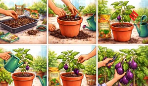 Grow Brinjal in balcony, Balcony gardening Brinjal, Summer vegetable gardening