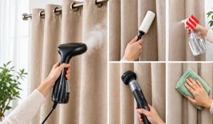 How to Clean Curtains Without Removing