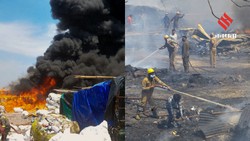 लखनऊ के बाद गाजियाबाद में आग का तांडव, कनावनी गांव की झुग्गियां जलकर राख, 10 किमी दूर तक दिखीं लपटें