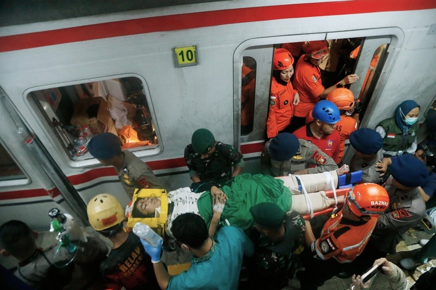 Jakarta train accident rescue operation latest updates