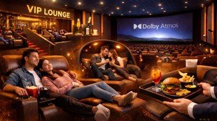 Luxury cinema recliner seats and premium movie experience