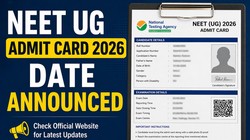 NEET Admit Card 2026: नीट यूजी एडमिट कार्ड 26 अप्रैल को होगा जारी, एनटीए ने किया तारीख का ऐलान; यहां देखें डाउनलोड करने का तरीका