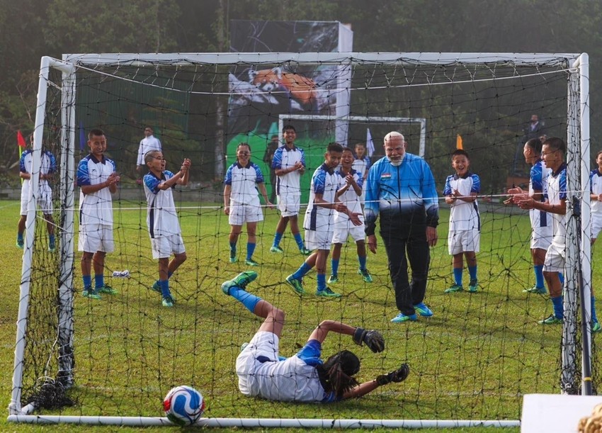PM Modi Football Moment Captures Attention