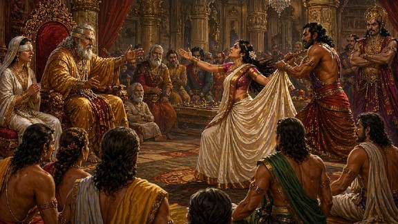 Dharma Gatha , dharm gatha series, mahabharat, mahabharat katha, mahabharat katha in hindi, महाभारत कथा, draupadi ne dhritarashtra se kya vardaan manga, draupadi ne dhritarashtra kya maanga, draupadi cheer heeran ke baad kya hua tha, draupadi cheerharn story, द्रौपदी चीरहरण के समय क्या हुआ था, mahabharat story in hindi, draupadi ne q nhi manga tisra war