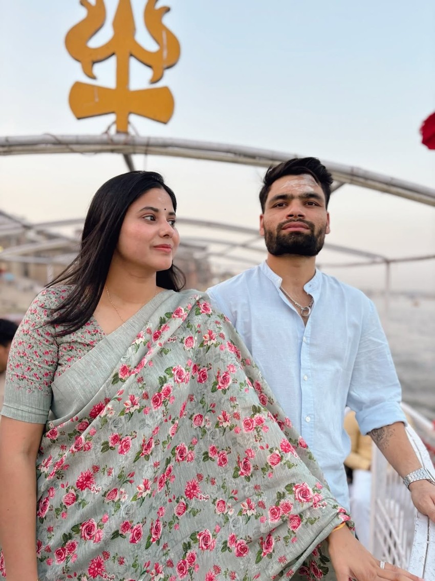 Rinku Singh Visits Varanasi with Fiancee Priya Saroj