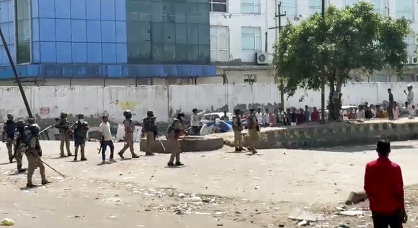 Protest Leads to Arson and Stone-Pelting