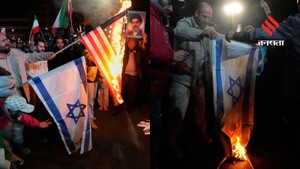 ईरान में सीजफायर के बाद प्रदर्शन, अमेरिका-इजराइल के खिलाफ नारेबाजी, झंडे जलाकर जताया आक्रोश