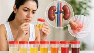 Urine color chart for hydration,Kidney disease symptoms from urine color,Hansa Yogendra health tips in Hindi,Dark yellow urine causes and treatment