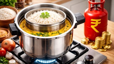 एक ही कुकर में दाल-चावल बनाने का तरीका, LPG Gas Cylinder की बचत करने में मिलेगी मदद