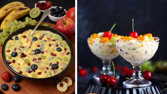 Fruit custard recipe | Creamy fruit custard recipe