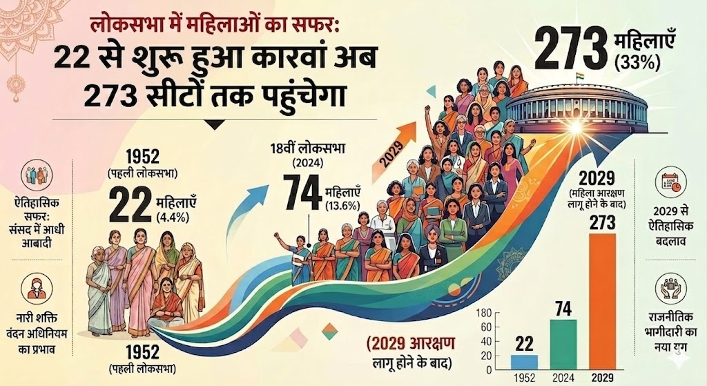 Women journey in Loksabha