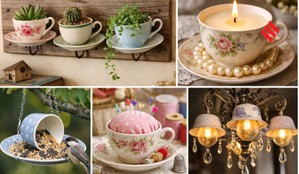 old cup decor ideas, reuse old cups, old mug decoration ideas