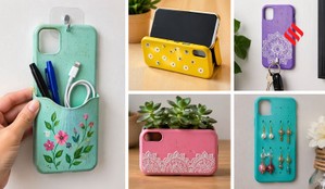 reuse old mobile cover, mobile back cover ideas, DIY phone cover reuse, creative phone cover hacks