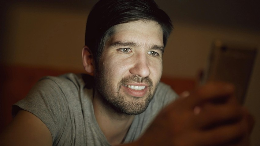 scrolling without real interaction or staying up late