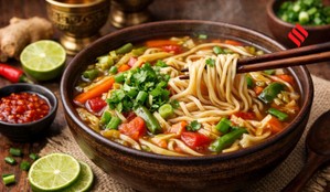 vegetable thukpa recipe, tibetan vegetable thukpa, veg thukpa recipe