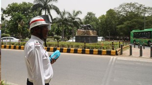 Delhi Traffic Police, AC helmets for police, Delhi heatwave