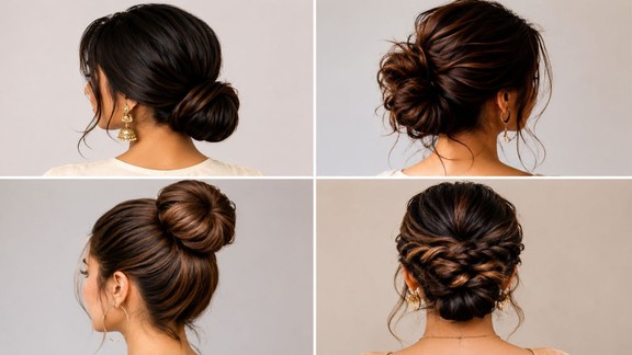 bun hairstyles ideas | thin hair bun styles | patle balo ke liye bun hairstyle