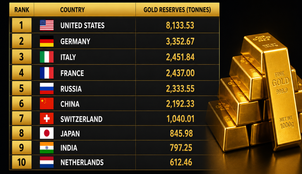 Countries With Highest Gold Reserves