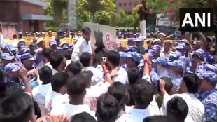 Delhi NEET Protest, NEET Protest, NTA, NEET Paper leak, NSUI, Youth Congress, Dharmendra Pradhan,