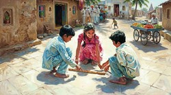 गिल्ली-डंडा, आइस-पाइस और लट्टू का खेल: बचपन की गलियों में लौटा समय, लाली ने जगा दी पुरानी यादें