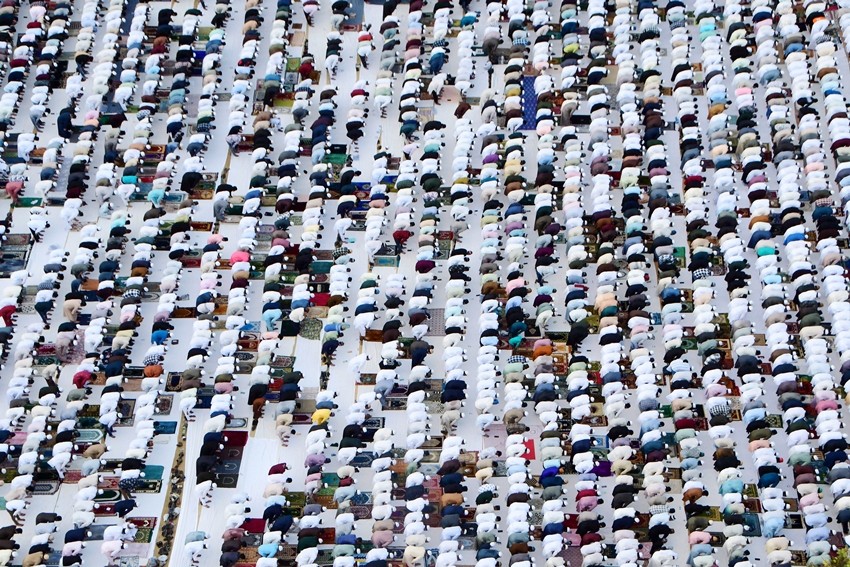Muslims celebrating Bakrid