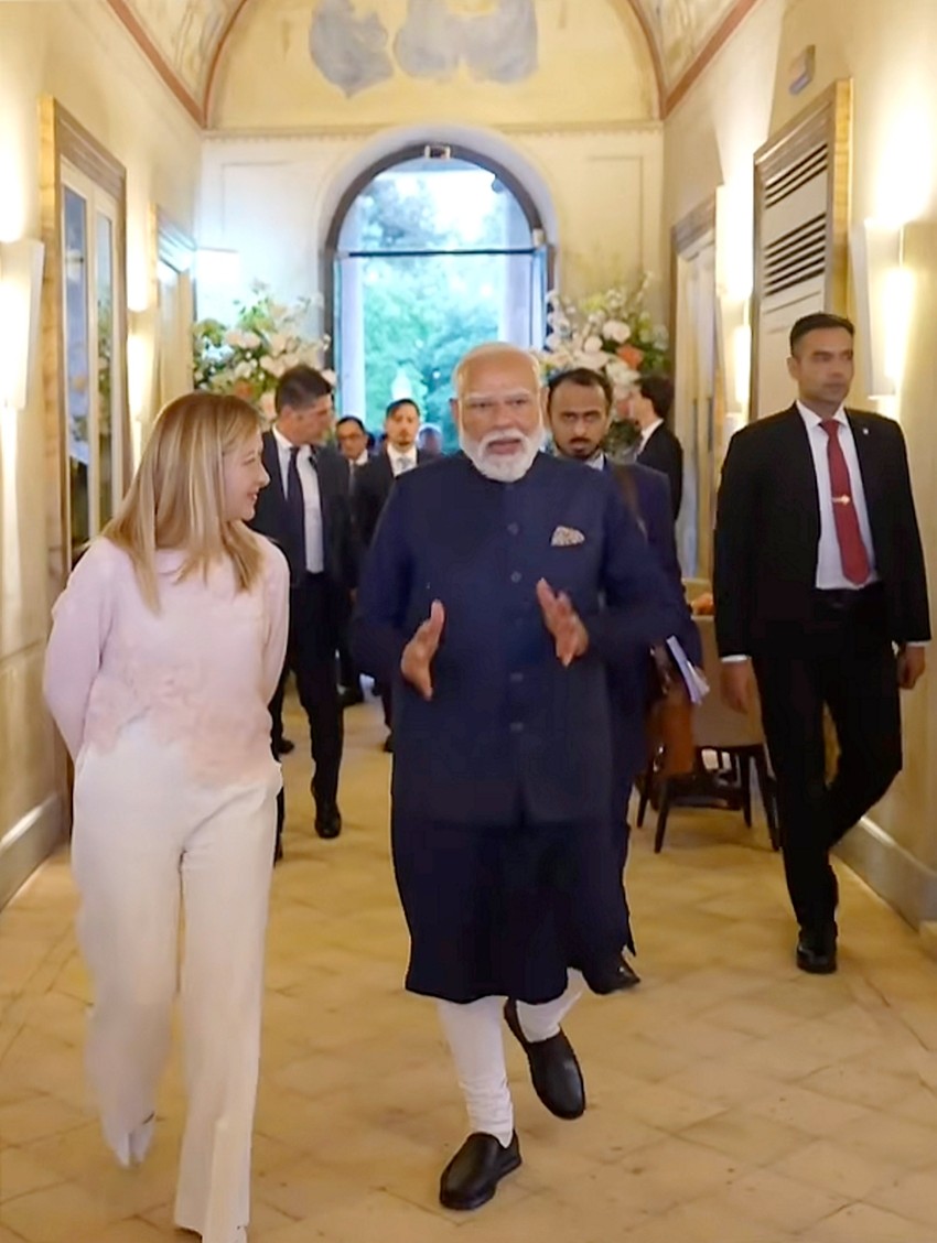 Giorgia Meloni PM Modi Meeting