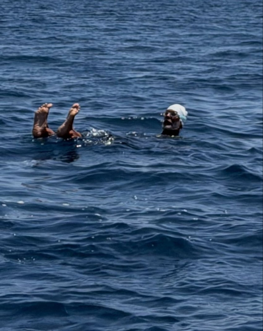 Milind Soman 15 km swim