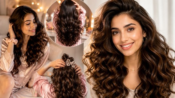 Heatless CURLS Tutorial | Bouncy Wavy Hair | Natural Wavy Hair Tips