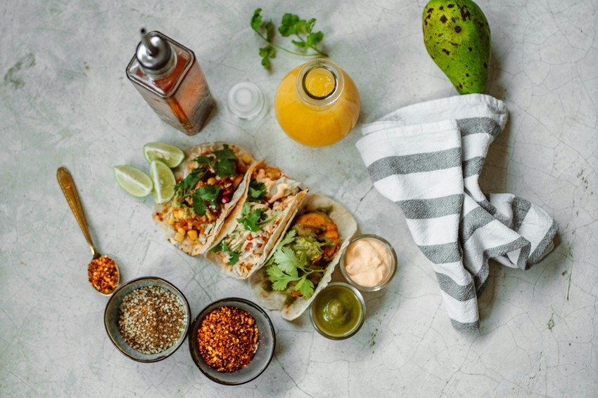 Peach and Tomato Salsa Tacos
