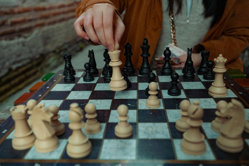 Playing board games, chess, puzzles