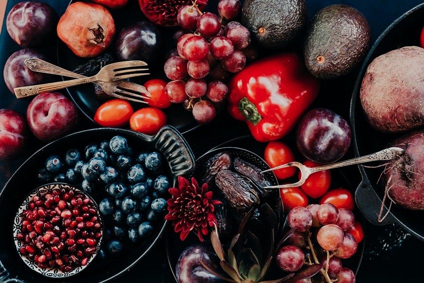 Roasted Plums and Blueberries with Cardamom