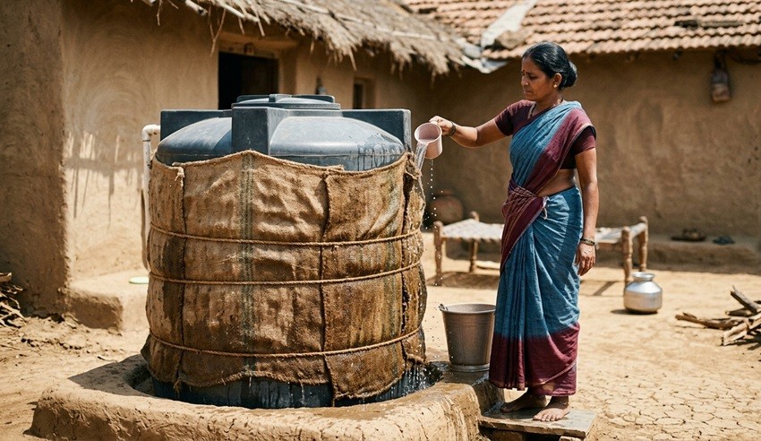 Rooftop water tank cooling tips