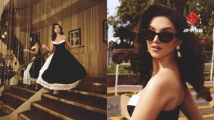 Tara Sutaria Makes a Grand Cannes Entrance in a Stunning Black-and-White Gown
